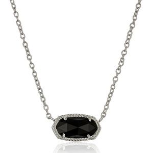 Kendra Scott Elisa Silver Necklace in Black